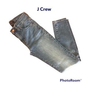 J CREW 9” High Rise Light Wash Toothpick Skinny Jeans